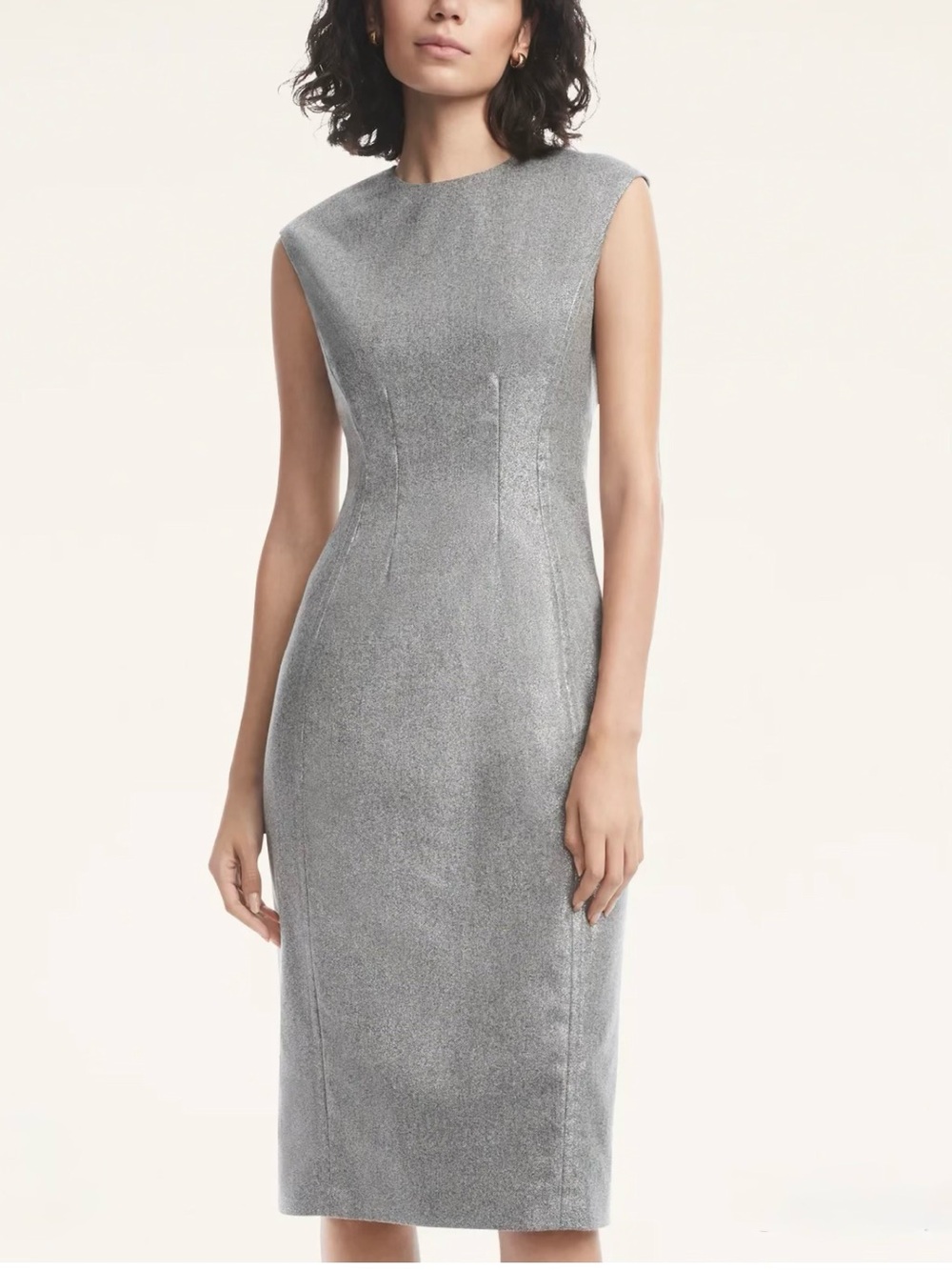 Brooks Brothers Metallic Wool Flannel Sheath Dress – Size 10 - Picture 3 of 8